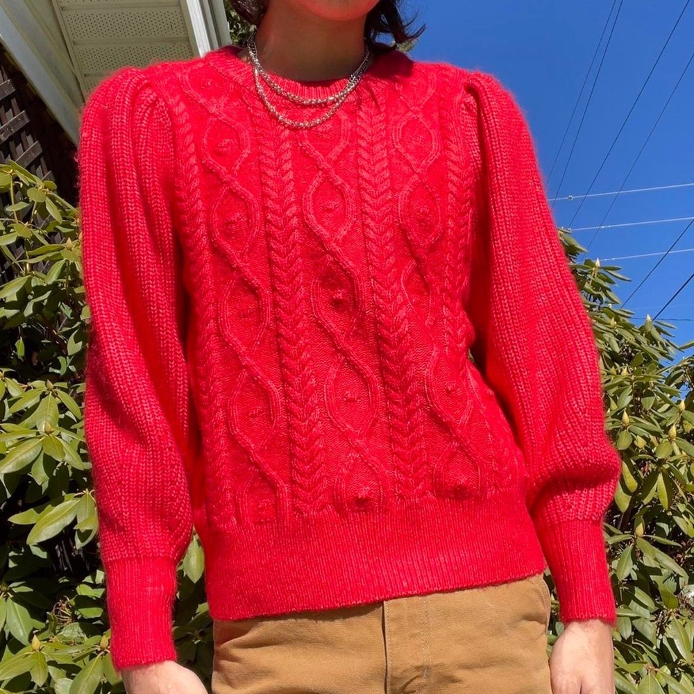 Cozy red sweater